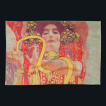 Gustav Klimt Red Woman Gold Snake Painting Kitchen Towel<br><div class="desc">Gustav Klimt Red Woman Gold Snake Art Nouveau Painting - Gustav Klimt was an ) was an Austrian symbolist painter, and a member of the Vienna Secession movement. He used real gold in his beautiful work of art nouveau women and decorative art. This Klimt painting was called "Medicine" or Hygieia....</div>