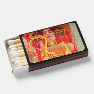 Gustav Klimt Red Woman Gold Snake Painting Matchboxes