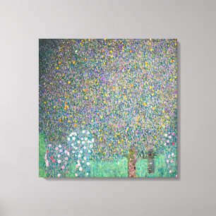 Gustav Klimt - Rosebushes under the Trees Canvas Print