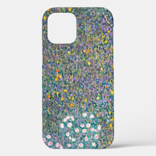 Gustav Klimt _ Rosebushes under the Trees iPhone 12 Case