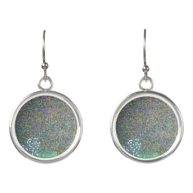 Gustav Klimt - Rosebushes under the Trees Earrings (Front)