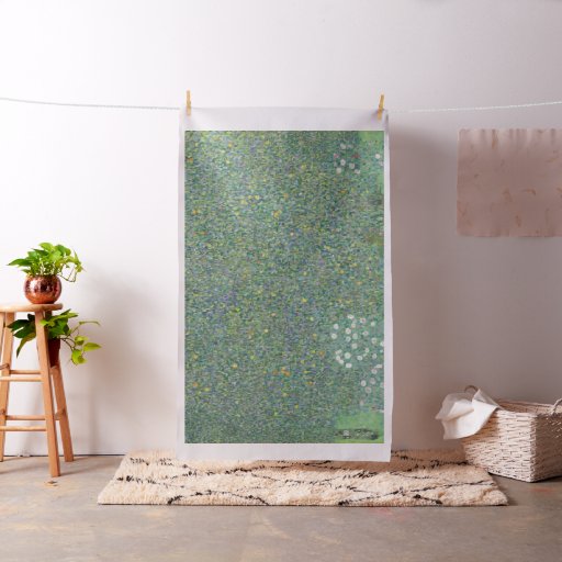 Gustav Klimt Rosebushes Under the Trees GalleryHD Fabric