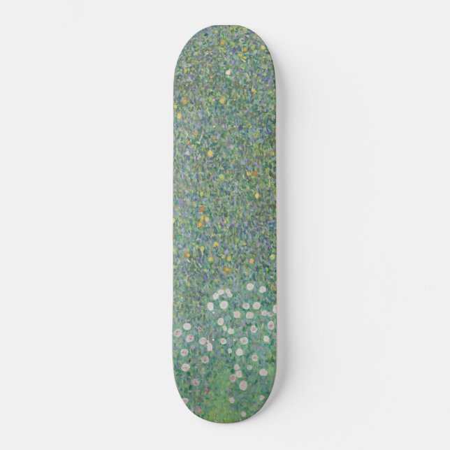 Gustav Klimt Rosebushes Under the Trees GalleryHD Skateboard Deck (Front)