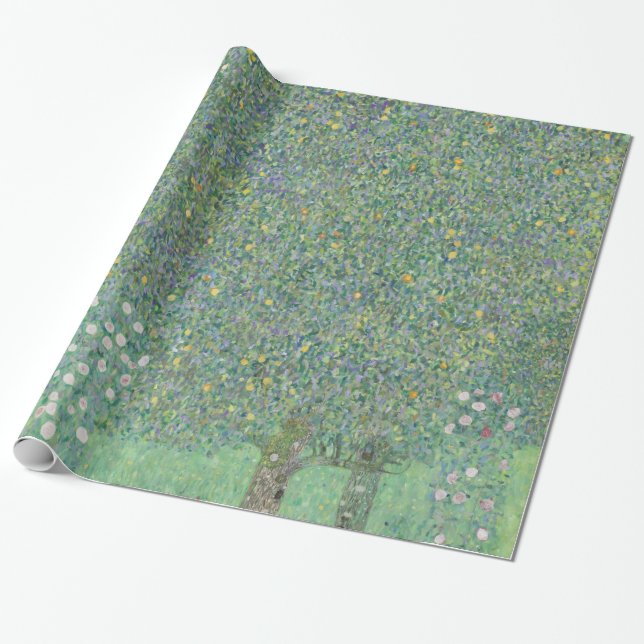 Gustav Klimt Rosebushes Under the Trees GalleryHD Wrapping Paper (Unrolled)