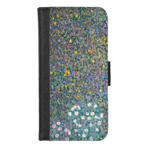 Gustav Klimt - Rosebushes under the Trees iPhone 8/7 Wallet Case