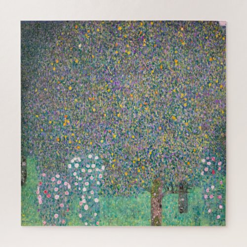 Gustav Klimt _ Rosebushes under the Trees Jigsaw Puzzle