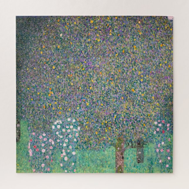 Gustav Klimt - Rosebushes under the Trees Jigsaw Puzzle (Vertical)