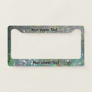 Gustav Klimt - Rosebushes under the Trees License Plate Frame