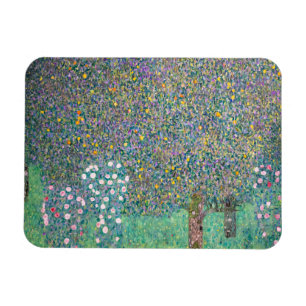 Gustav Klimt - Rosebushes under the Trees Magnet
