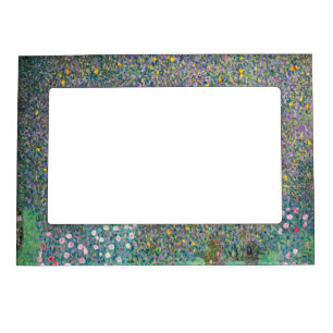 Gustav Klimt - Rosebushes under the Trees Magnetic Frame