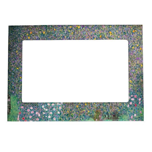 Gustav Klimt - Rosebushes under the Trees Magnetic Frame (Front)