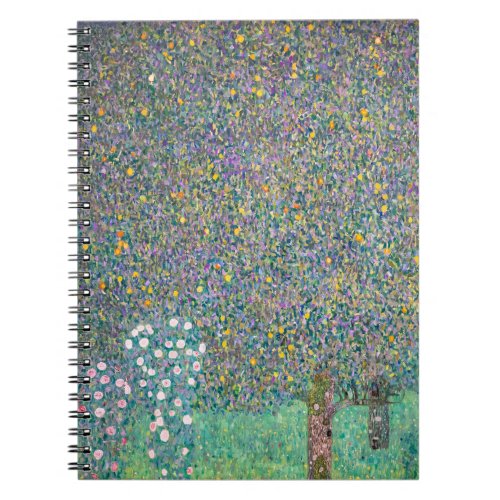 Gustav Klimt _ Rosebushes under the Trees Notebook