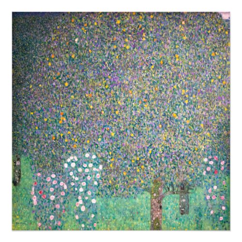 Gustav Klimt _ Rosebushes under the Trees Photo Print