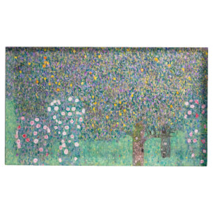 Gustav Klimt - Rosebushes under the Trees Place Card Holder