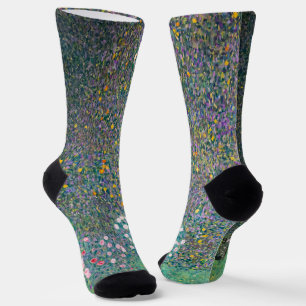 Gustav Klimt - Rosebushes under the Trees Socks