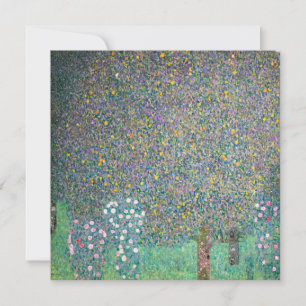 Gustav Klimt - Rosebushes under the Trees Thank You Card