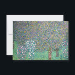 Gustav Klimt - Rosebushes under the Trees Thank You Card<br><div class="desc">Rosebushes under the Trees / Roses under the Trees by Gustav Klimt in 1905</div>