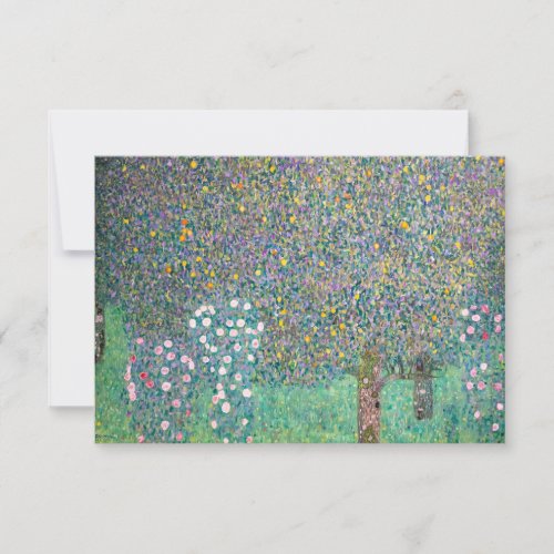 Gustav Klimt _ Rosebushes under the Trees Thank You Card