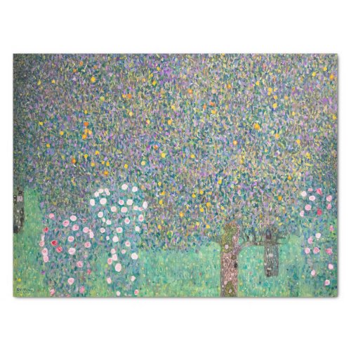 Gustav Klimt _ Rosebushes under the Trees Tissue Paper