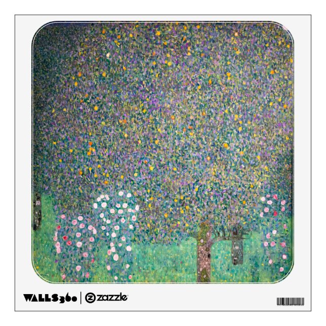 Gustav Klimt - Rosebushes under the Trees Wall Decal (Front)