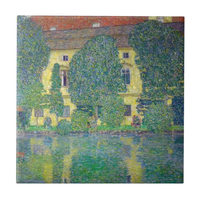 Gustav Klimt - Schloss Kammer am Attersee III Ceramic Tile (Front)