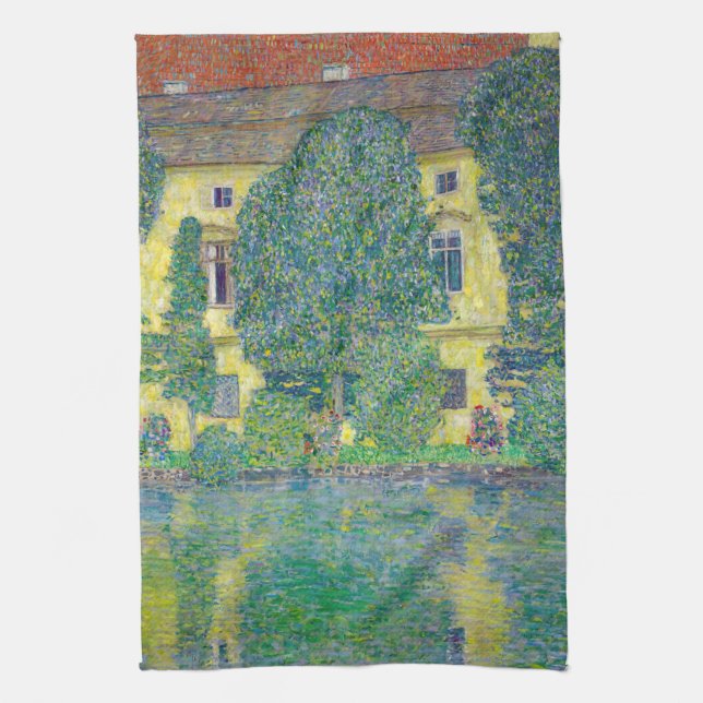 Gustav Klimt - Schloss Kammer am Attersee III Kitchen Towel (Vertical)