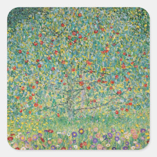 gustav-klimt square sticker