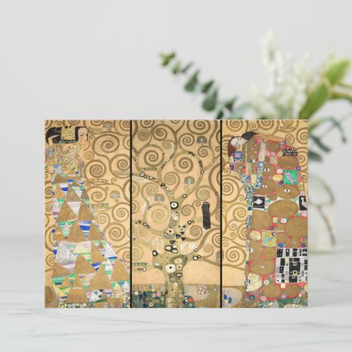 Gustav Klimt - Stoclet Frieze Tree Of Life Invitation | Zazzle