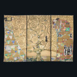Gustav Klimt - Stoclet Frieze Tree of Life Kitchen Towel<br><div class="desc">Stoclet Frieze Triptych: Tree of Life,  Fulfillment,  Expectation - Gustav Klimt,  Cardboard,  1909</div>