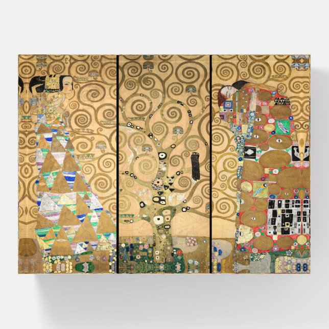 Gustav Klimt - Stoclet Frieze Tree of Life Paperweight (Front)