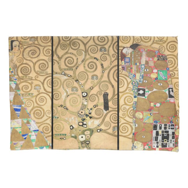 Gustav Klimt - Stoclet Frieze Tree of Life Pillow Case (Front)