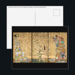 Gustav Klimt - Stoclet Frieze Tree of Life Postcard<br><div class="desc">Stoclet Frieze Triptych: Tree of Life,  Fulfillment,  Expectation - Gustav Klimt,  Cardboard,  1909</div>