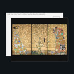 Gustav Klimt - Stoclet Frieze Tree of Life Postcard<br><div class="desc">Stoclet Frieze Triptych: Tree of Life,  Fulfillment,  Expectation - Gustav Klimt,  Cardboard,  1909</div>