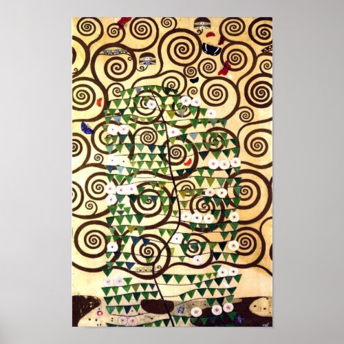 Gustav Klimt Stoclet Frieze Tree of Life Poster