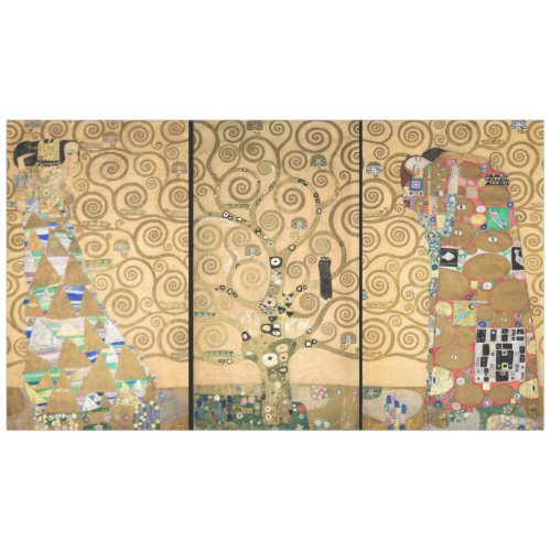 Gustav Klimt _ Stoclet Frieze Tree of Life Tablecloth