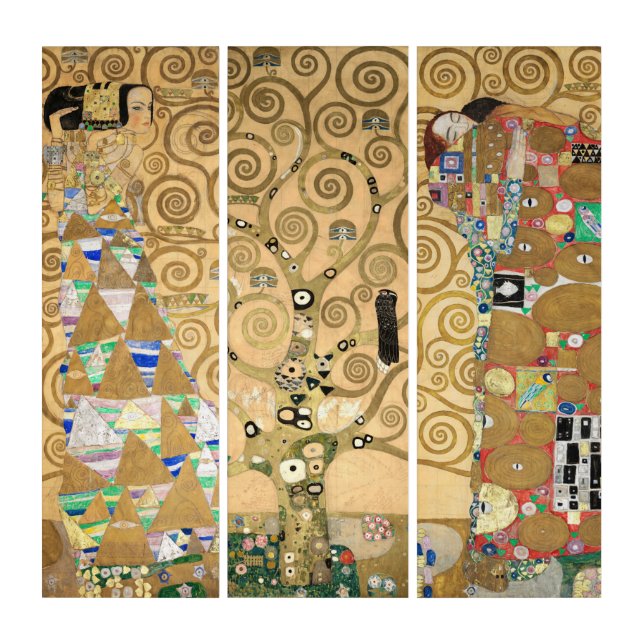 Gustav Klimt - Stoclet Frieze Tree of Life Triptych (Front)