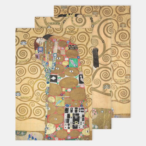 Gustav Klimt _ Stoclet Frieze Tree of Life Wrapping Paper Sheets