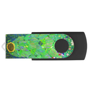 Gustav Klimt Sunflower Flash Drive