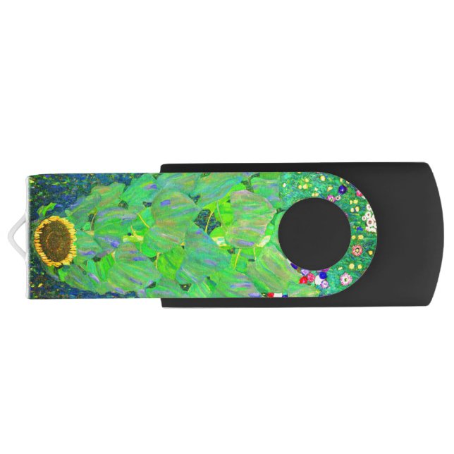 Gustav Klimt Sunflower Flash Drive (Back)