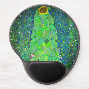 Gustav Klimt Sunflower Gel Mouse Pad