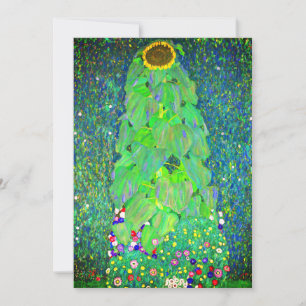 Gustav Klimt Sunflower Invitation