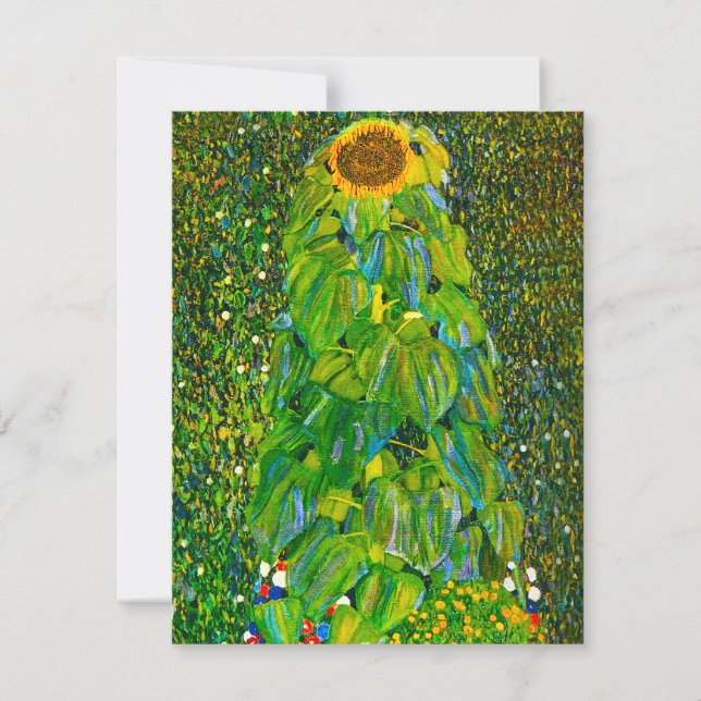 Gustav Klimt Sunflower Invitations (Front)