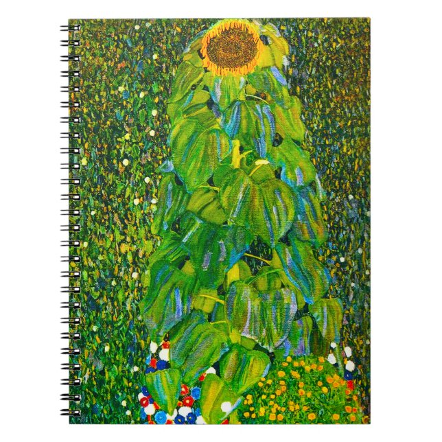 Gustav Klimt Sunflower Notebook (Front)