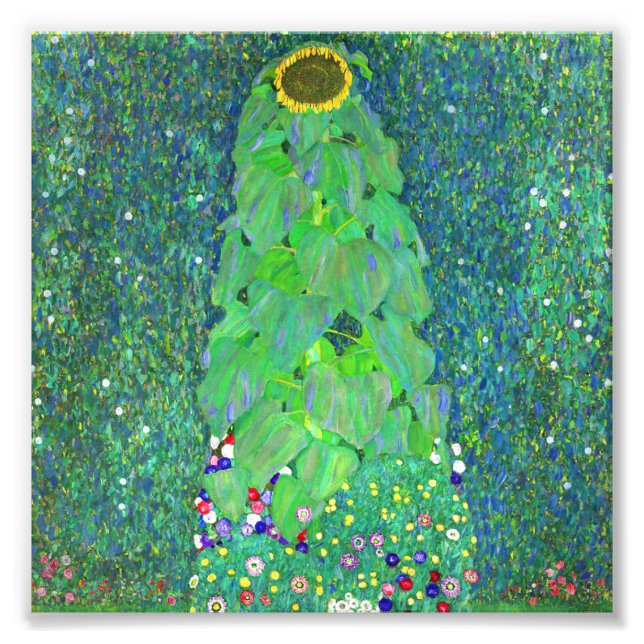 Gustav Klimt Sunflower Photo Print (Front)