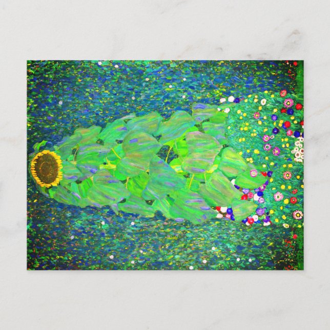 Gustav Klimt Sunflower Postcard (Front)