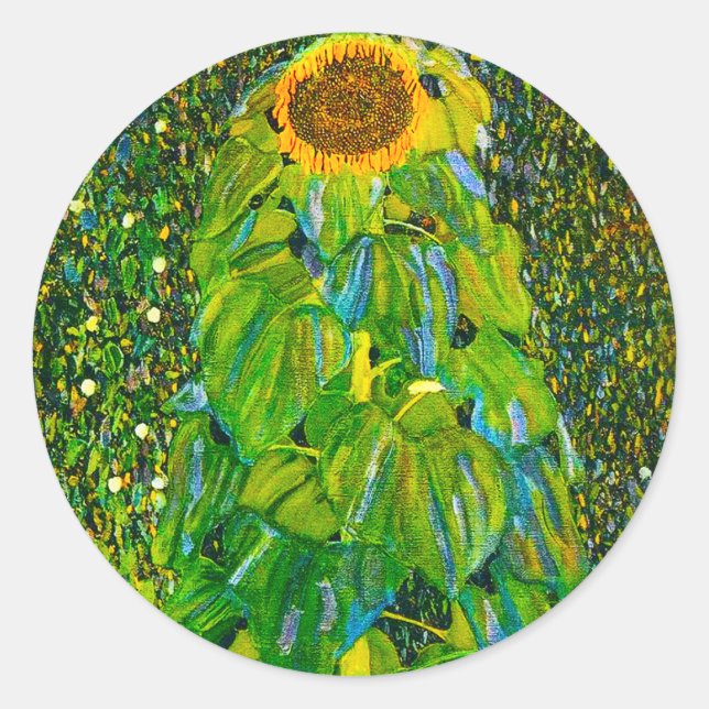 Gustav Klimt Sunflower Stickers (Front)