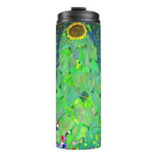 Gustav Klimt Sunflower Thermal Tumbler