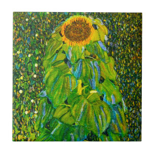Gustav Klimt Sunflower Tile