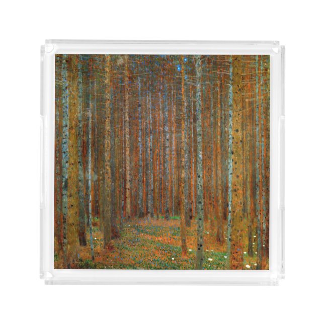 Gustav Klimt - Tannenwald Pine Forest Acrylic Tray (Front)
