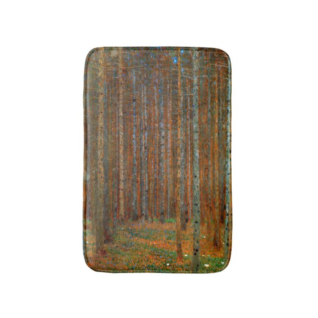 Gustav Klimt - Tannenwald Pine Forest Bath Mat (Front Vertical)
